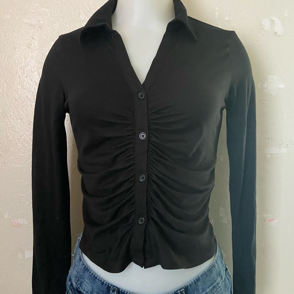 black long sleeve button up